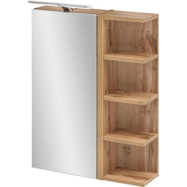 Schildmeyer Spiegelschrank, Holzwerkstoff, Eiche Landhaus Dekor, 50,3 x 16 x 74,4 cm – Bild 4