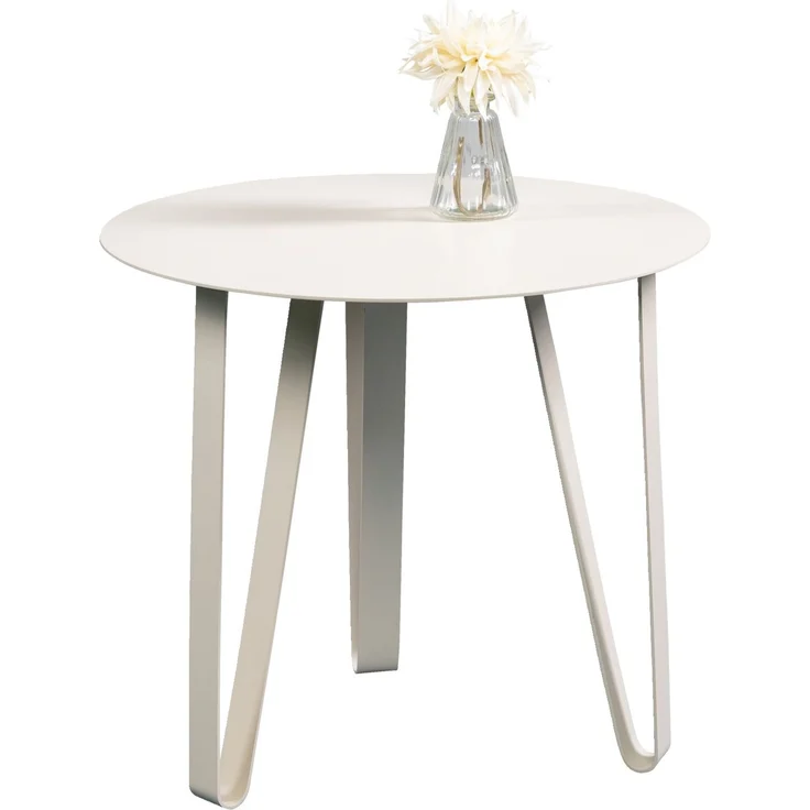XORA 'EMIL' Beistelltisch, Metall creme, 50 x 45 cm, Gestell und Deckplatte pulverbeschichtet – Bild 2