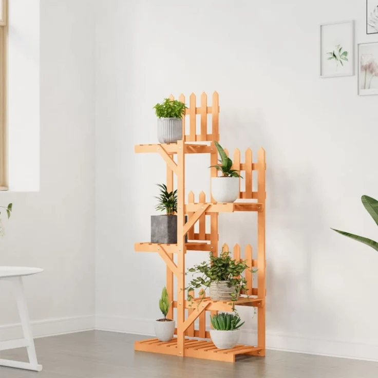vidaXL Blumenständer 60x25x130 cm Massivholz Tanne 362874 – Bild 3