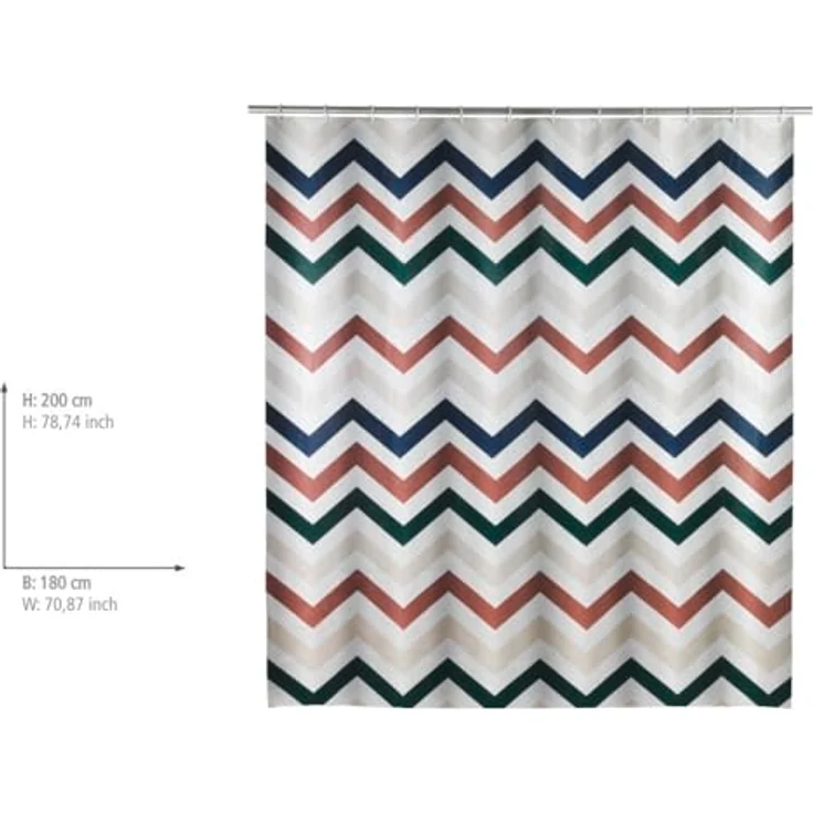 WENKO AGROPOLI Duschvorhang 180 x 200 cm – Bild 3