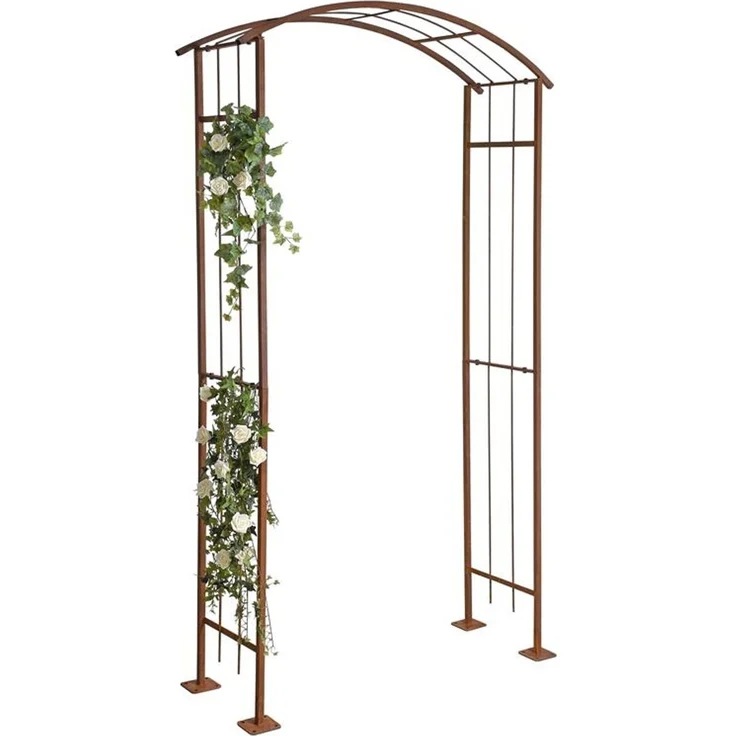 Rosenspalier Rosenbogen Torbogen 120 cm Rankhilfe Rost Metall Kletterhilfe Bogen – Bild 10