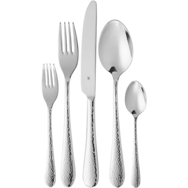 WMF 30-teiliges Besteckset, grau, ergonomischer Griff, Metall