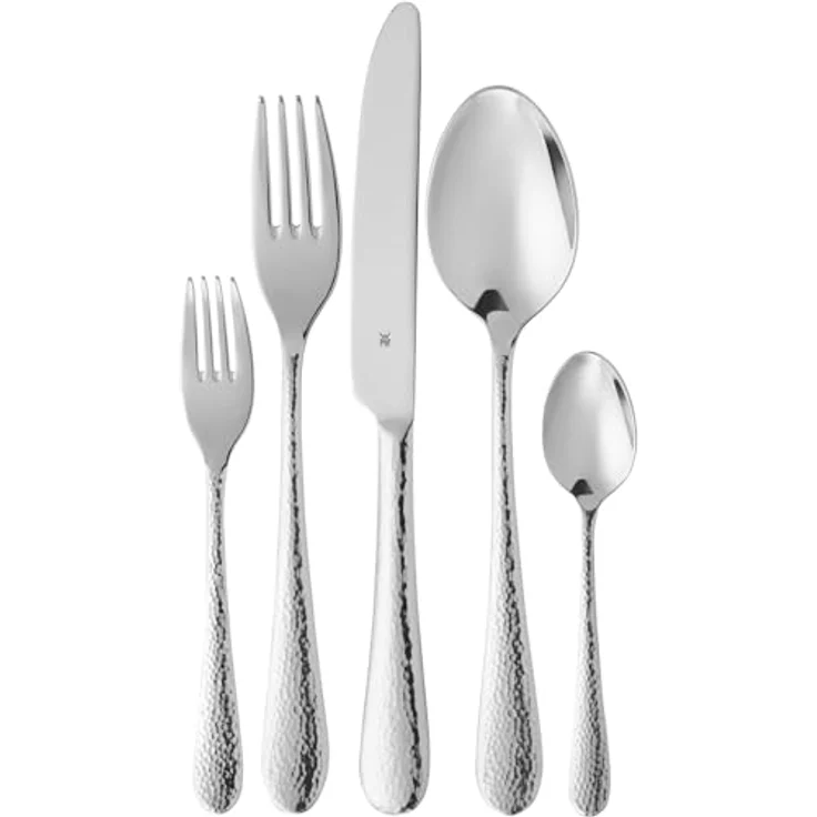 WMF 30-teiliges Besteckset, grau, ergonomischer Griff, Metall – Bild 1