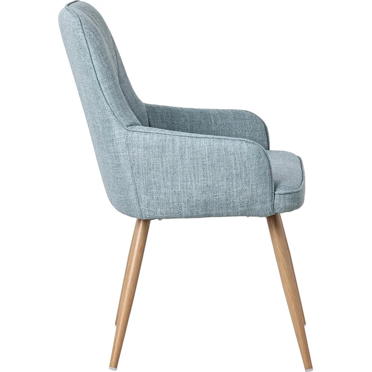HOMAVO Esszimmerstuhl 4 Stück mit Armlehnen Stoff Mintgrün 57x62x87cm, YZ3 – Bild 5