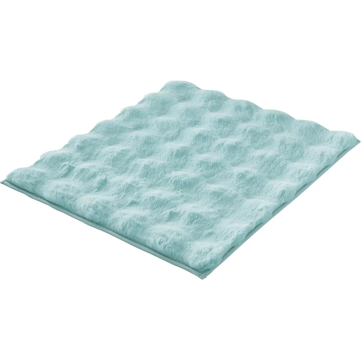 Kleine Wolke Badematte Cloud, Höhe 28 mm, rutschhemmend beschichtet, fußbodenheizungsgeeignet, Polyester, rechteckig, Badteppich, Uni Farben, Hoch-Tief Effekt, besonders weich – Bild 1