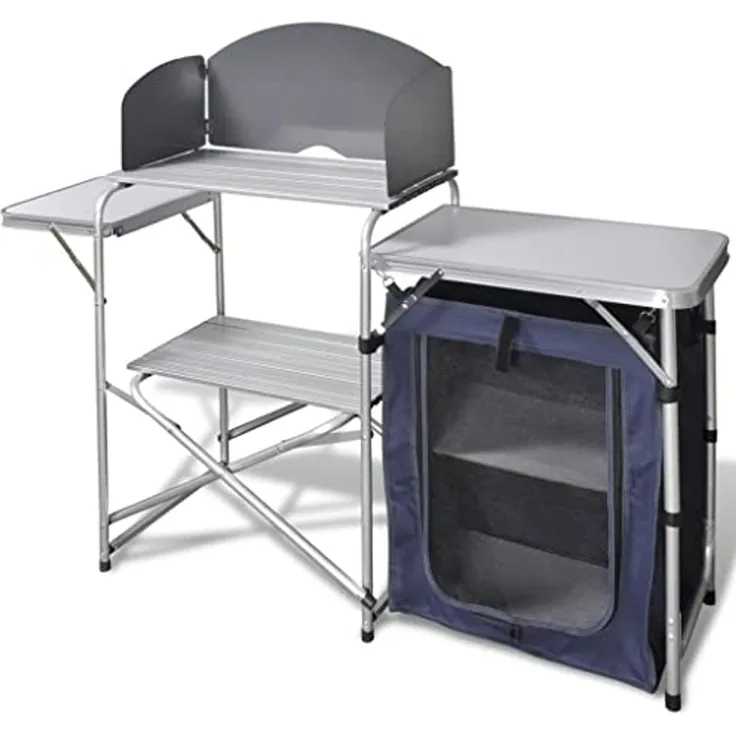 vidaXL Campingküche Klappbar mit Aluminium-Windschutz 41330