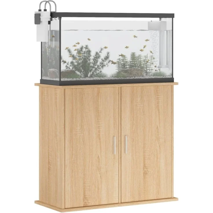vidaXL Aquariumständer Sonoma-Eiche 81 x 36 x 73 cm Holzwerkstoff 833626 – Bild 1