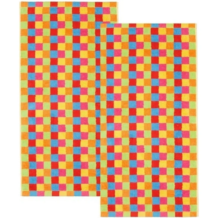 2 Stück Cawö Life Style Handtücher 7017-25 kariert muilticolor 50x100 – Bild 3