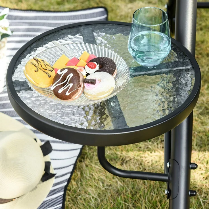 Outsunny Hollywoodschaukel mit verstellbarem Sonnendach, 3-Sitzer, Verstellbares Dach, Gartenschaukel, 1 tlg, Schaukelbank, für Garten, Balkon, Grau – Bild 8