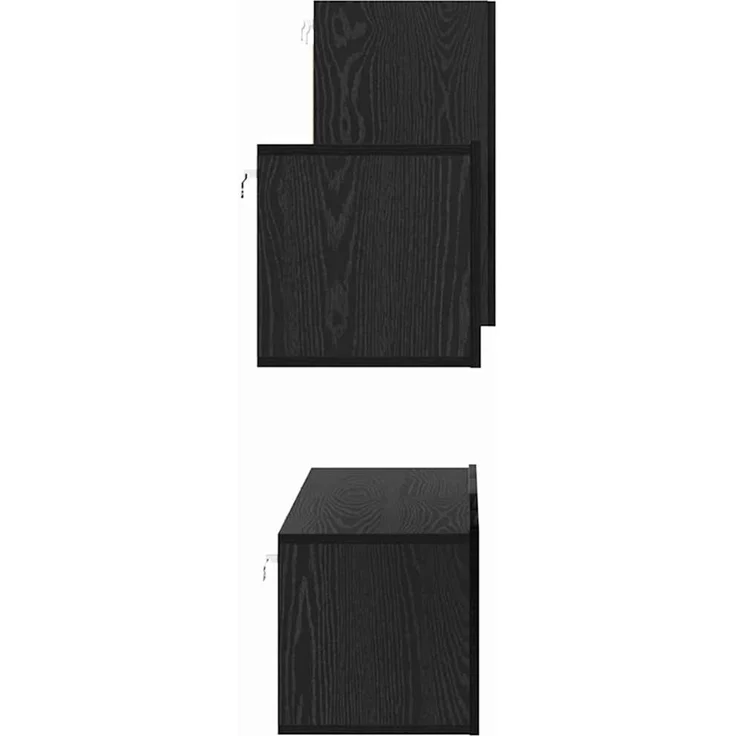 vidaXL TV-Schrankset 4 Stk. Schwarz Eichen-Optik Holzwerkstoff 3393298 – Bild 8