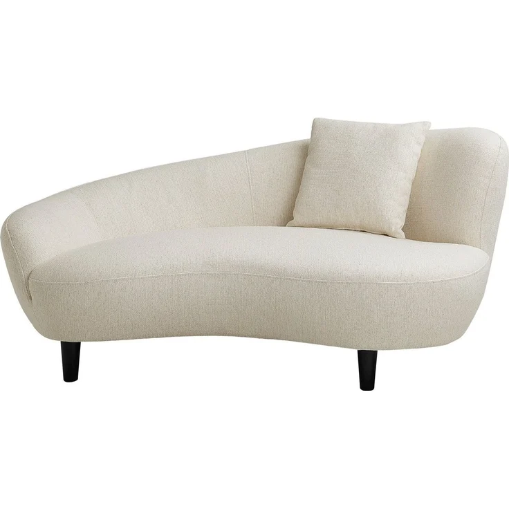 ATLANTIC home collection Chaiselongue Olivia, Nierenform-Sofa mit Zierkissen im Originalbezug – Bild 2