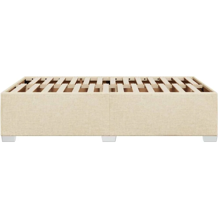 vidaXL Bettgestell ohne Matratze Creme 120x200 cm Stoff 3284469 – Bild 4