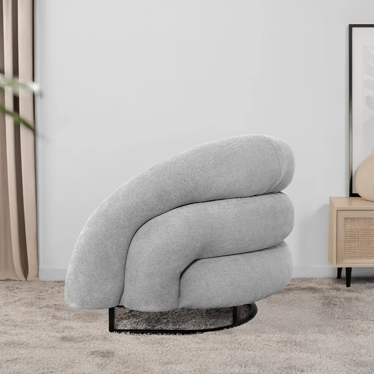 HOME DELUXE Sessel MACA - Samtgewebe Beige – Bild 2