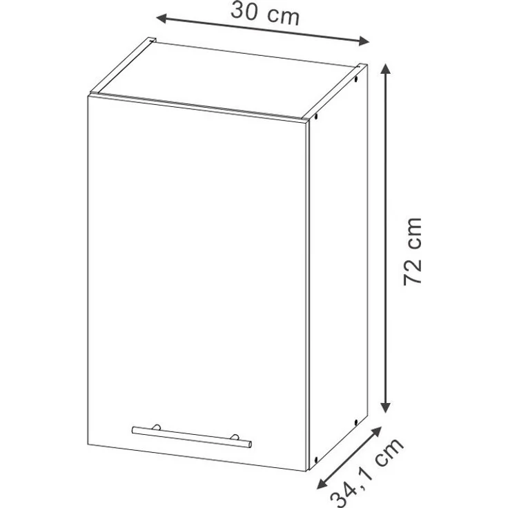 Hängeschrank Fame-Line Hellblau-grau 30 cm Vicco – Bild 2