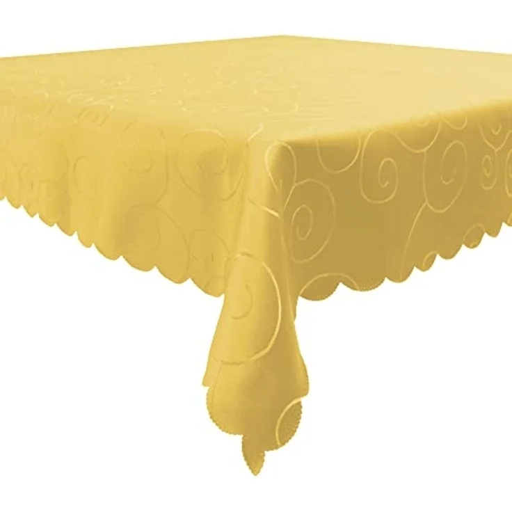 Haus und Deko Tischdecke Tischdecke Damast Ornamente eckig Circle Struktur bügelfrei pflegeleic (1-tlg) – Bild 2
