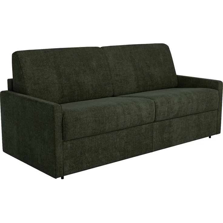 Vente-unique - CALIFE - Schlafsofa - Plastik - Kunststoff (PVC) - Tannengrün - 196 x 223 x 97 cm