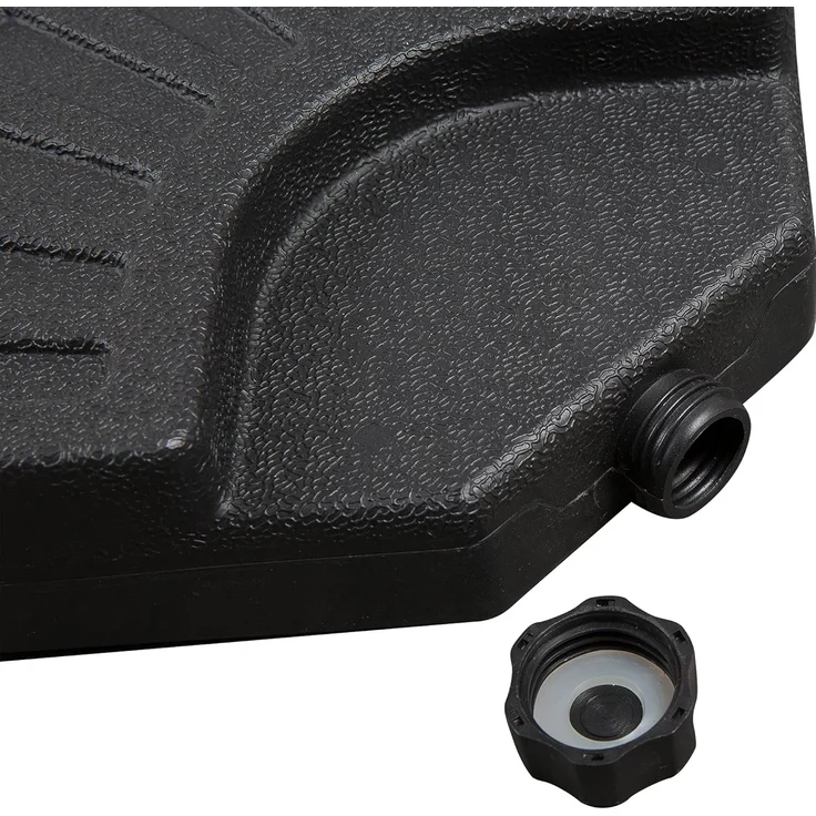 Outsunny Beschwerungsgewicht mit 52 kg Wasser oder 68 kg Sand befüllbar, Sonnenschirme mit Kreuzständer, (Sonnenschirmfuß, 1-tlg, Sonnenschirm), HDPE, Schwarz – Bild 6