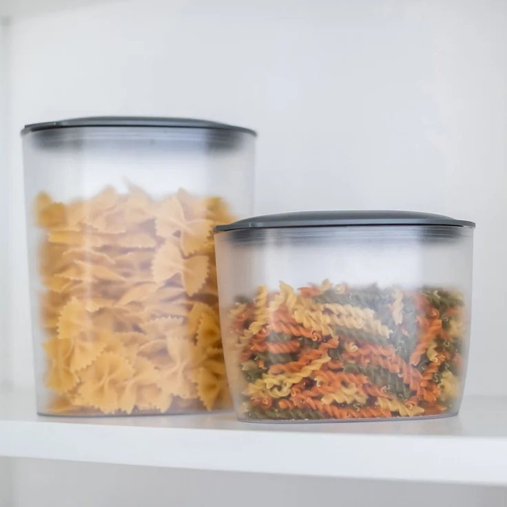 Koziol Vorratsdose 2,5 L Connect Oval Storage L nature ash grey – Bild 4