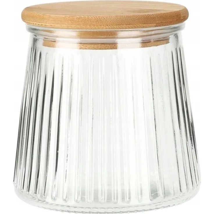 Excellent Houseware Vorratsglas mit Bambusdeckel dicht schließend