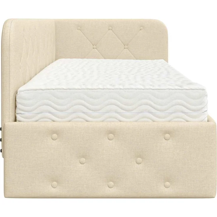 vidaXL Eckbettgestell Creme 80 x 200 cm Stoff 3394035 – Bild 7