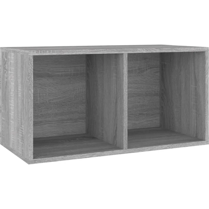 vidaXL Schallplatten-Box Grau Sonoma 71x34x36cm Holzwerkstoff 815253 – Bild 1