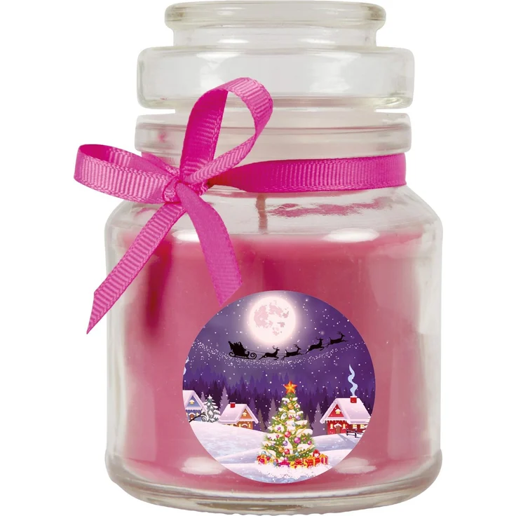 Duftkerze im Glas - Weihnachten Lila - Bonbon 120gr ( 30h ) – Bild 1