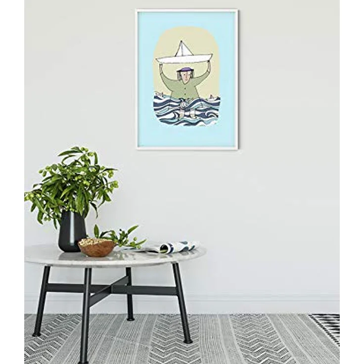 Komar Wandbild Paper Ship, Kunstdruck 50 x 70 cm, seidenmattes Premium-Poster, ohne Rahmen, für Wohnzimmer und Schlafzimmer, FSC-zertifiziert – Bild 2