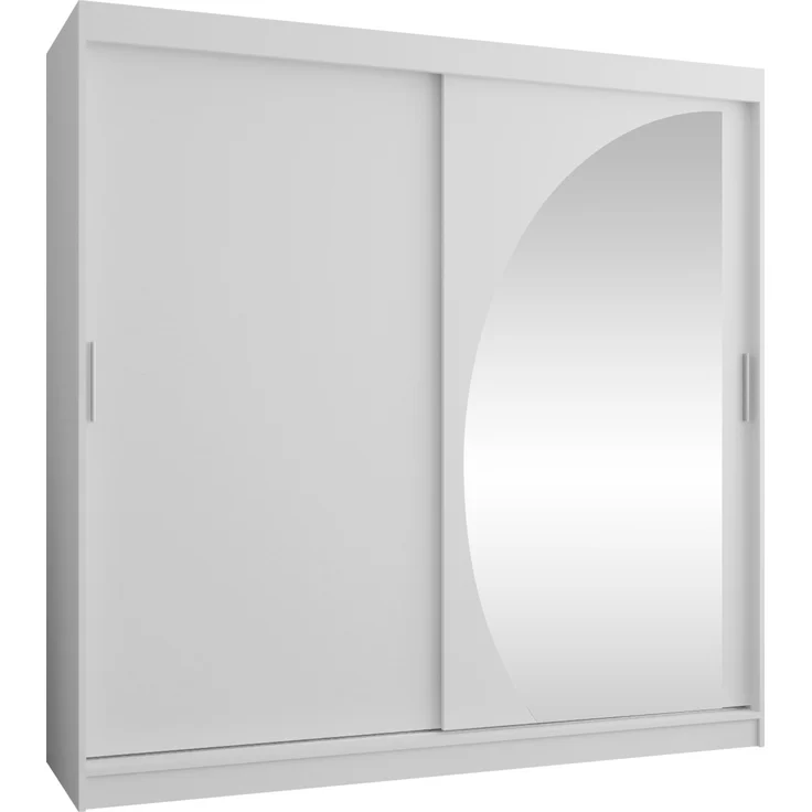 Kleiderschrank Waluri 200 cm (Farbe: Weiß, ohne Schubladen) – Bild 1