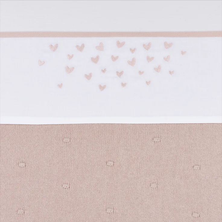 Meyco Hearts Bettlaken - 100 x 150 cm - Soft Pink