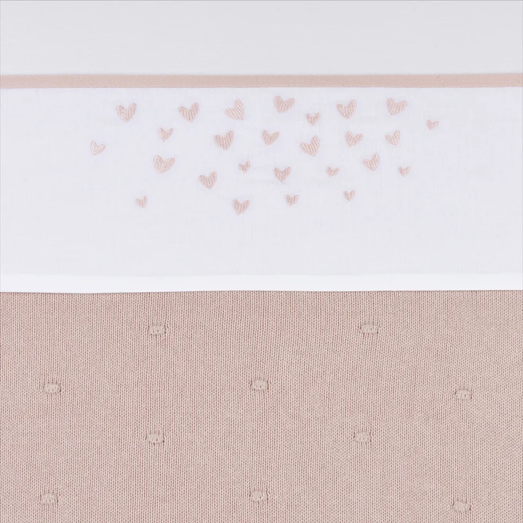 Meyco Hearts Bettlaken - 100 x 150 cm - Soft Pink