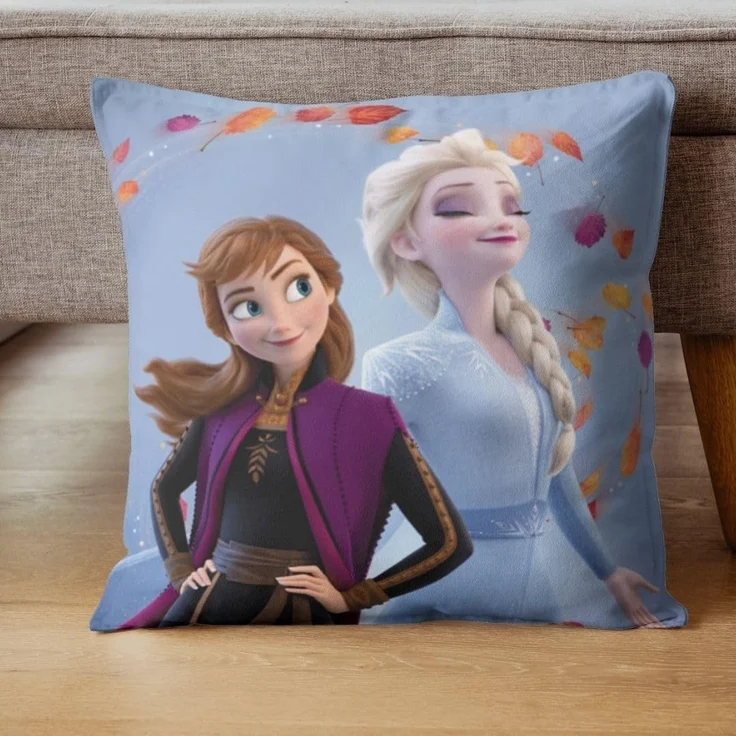 Disney Frozen Dekokissen Kissen von Disney Die Eiskönigin Anna und ELSA, 40cm x 40cm – Bild 3