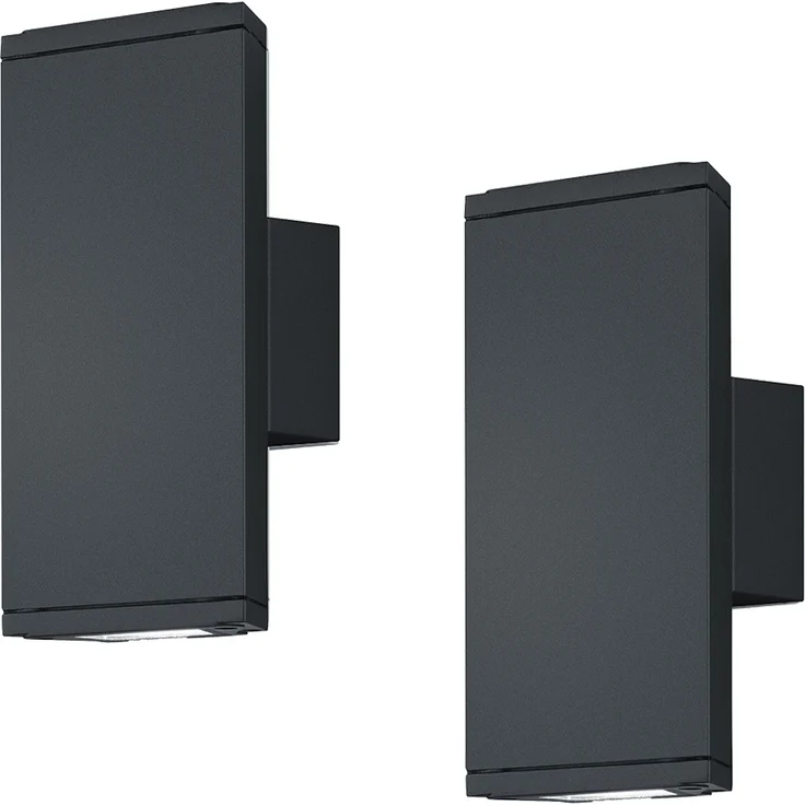 LED Außenwandleuchte Up-Down Light, IP54, Anthrazit - 2er Set – Bild 2