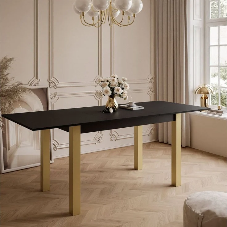 Lookway Esstisch ARTON GOLD ausziehbarer Tisch 140 cm – Bild 2