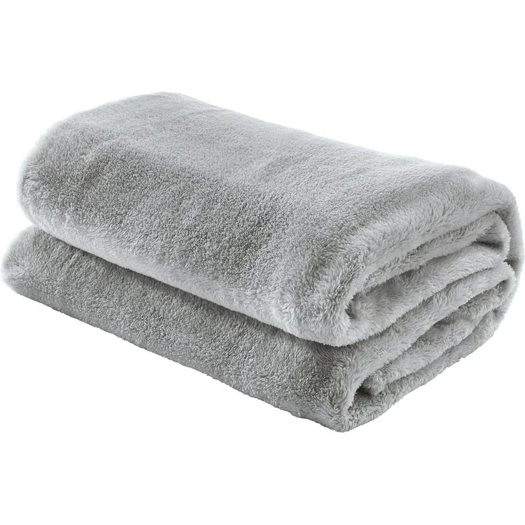 Wohndecke Wohndecke "Salerno", Erwin Müller, Teddy-Fleece Uni – Bild 1