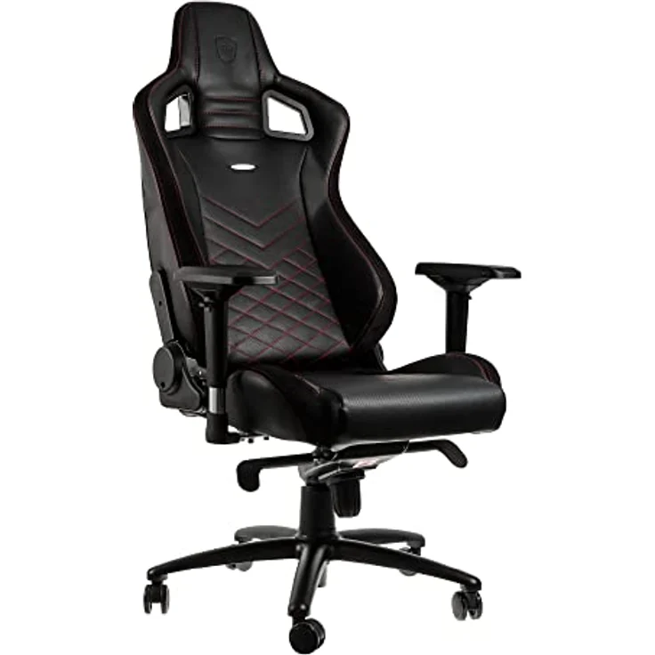 noblechairs Epic Gaming Stuhl - Bürostuhl - Schreibtischstuhl - PU-Kunstleder - Inklusive Kissen - Schwarz/Rot – Bild 2
