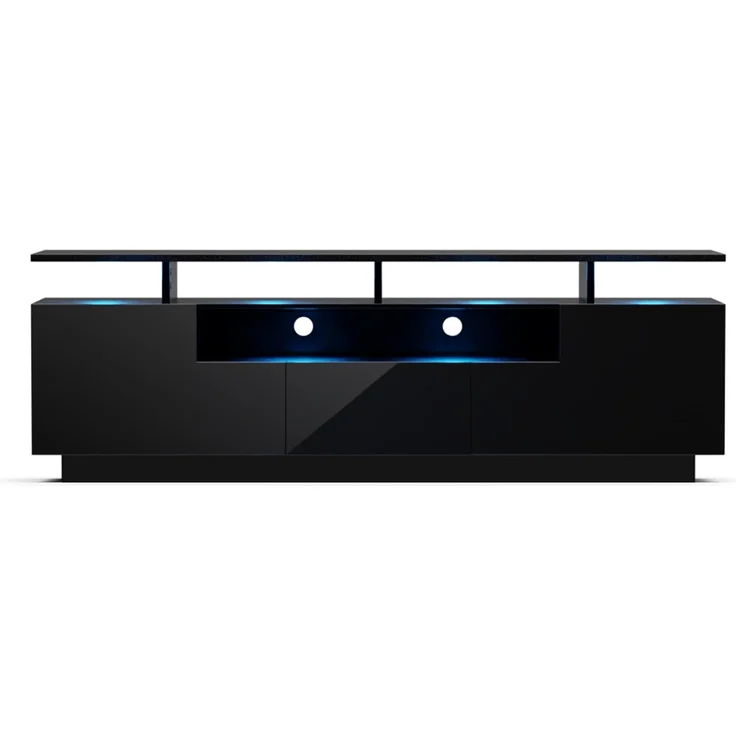 blumfeldt Lowboard Perth Lowboard Fernsehschrank 150 x 35 x 50 cm, Fernsehschrank weiß TV-Schrank 3 Schubladen 150 x 35 x 50 cm (BxHxT) – Bild 1