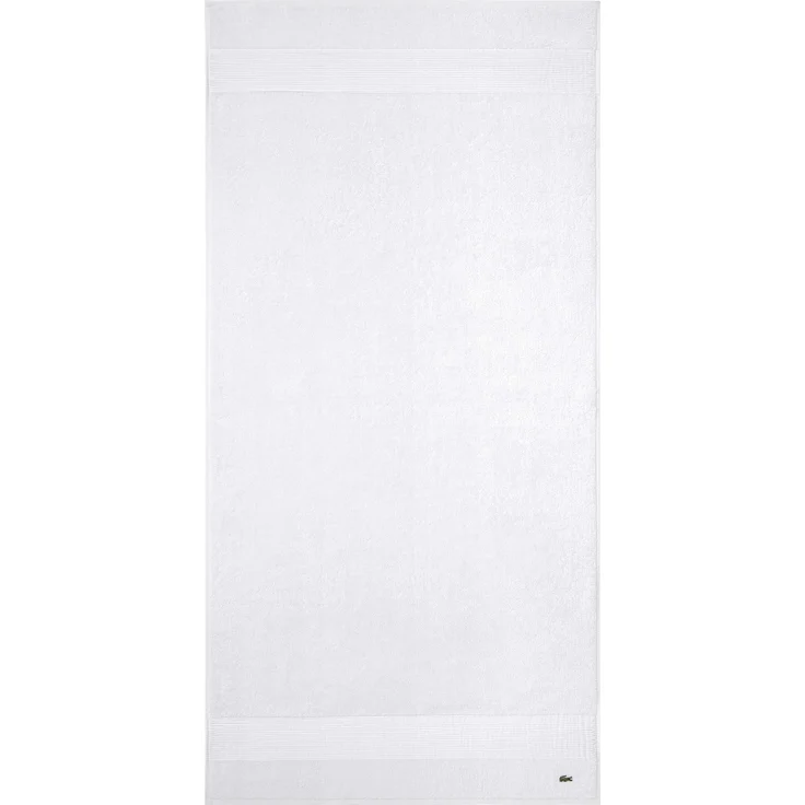 LACOSTE Duschtuch - LLECROCO, Handtuch, Bio-Baumwolle Weiß 70x140 cm – Bild 1