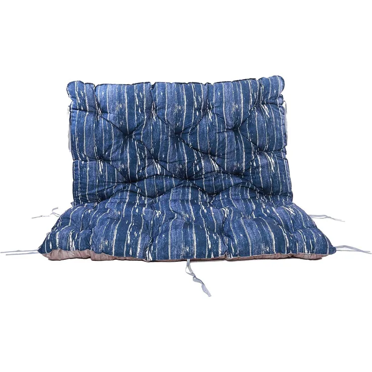 Home Feeling Palettenkissen Auflage für Europalette, Wendeauflage, Blau, 120 x 140 x 10 cm