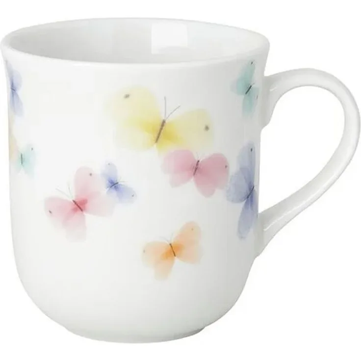 Hutschenreuther Frühlingsgrüße Becher mit Henkel Motiv 1 Schmetterlinge