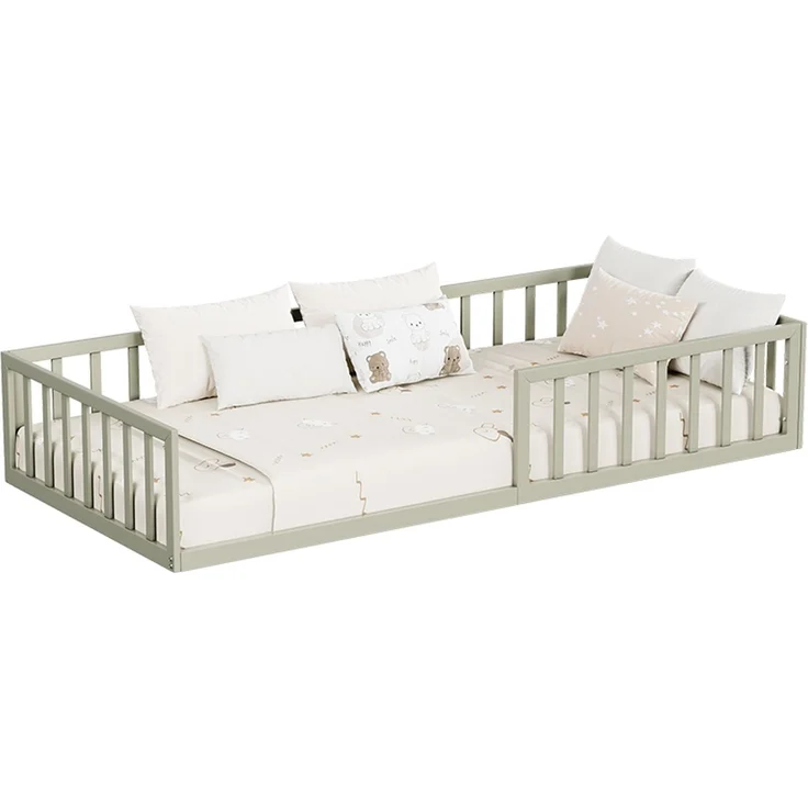 Bodenbett aus Metall Minno Greige 90x200 mit Matratze Vitalispa – Bild 5