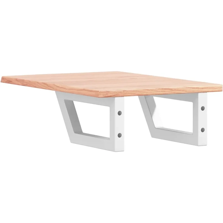 vidaXL Waschtischplatte mit Halterung Stahl und Massivholz Eiche 3302558 – Bild 5