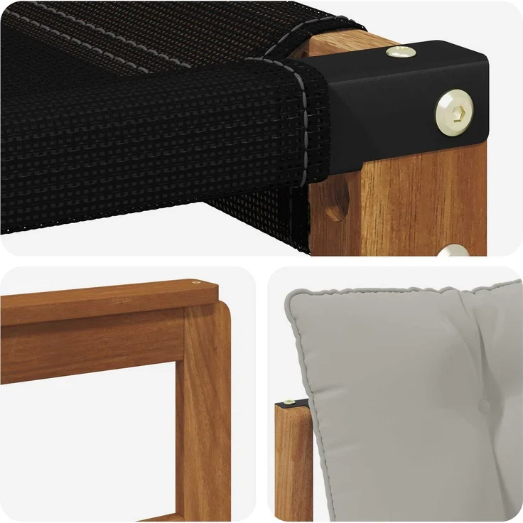 vidaXL Outdoor-Sofagarnitur 6 stk. 6-Sitzer Natur und Hellgrau 3368994 – Bild 7