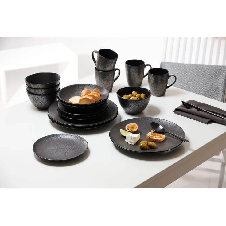 Becher 370ml 6er Set Kitwe schwarz – Bild 1