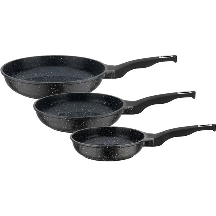 GSW Pfannen-Set Titanium Granit Advanced, Aluminiumguss (Set, 3-tlg), Pfannen-Set aus Aluminium-Guss mit Antihaft-Versiegelung – Bild 4