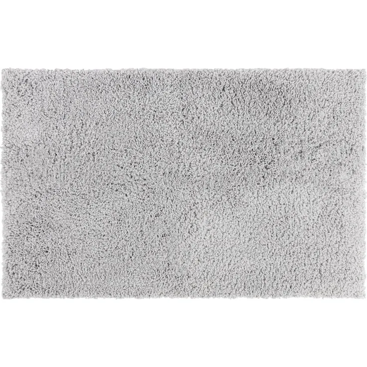 Badematte Sky Soft | Reckteckig | Rutschhemmende Rückseite | Silbergrau / 70x120 cm