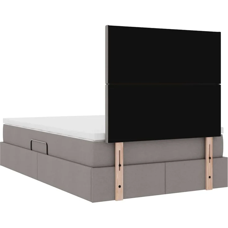 vidaXL LED-Speicherbett mit Matratze Taupe 120 x 200 cm Stoff 3372348 – Bild 11