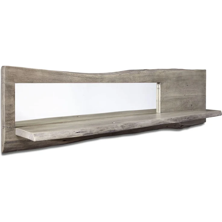 Wandregal Akazie 165x22x38 grau lackiert PURE ACACIA #906 – Bild 1