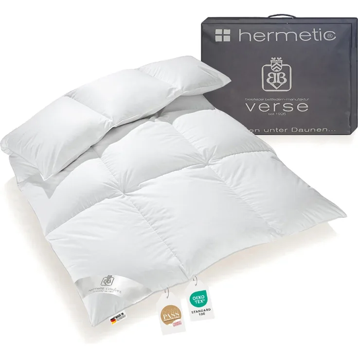 Extra warme 100% Winter Daunendecke Holsteiner Daunen 135x200 1380g