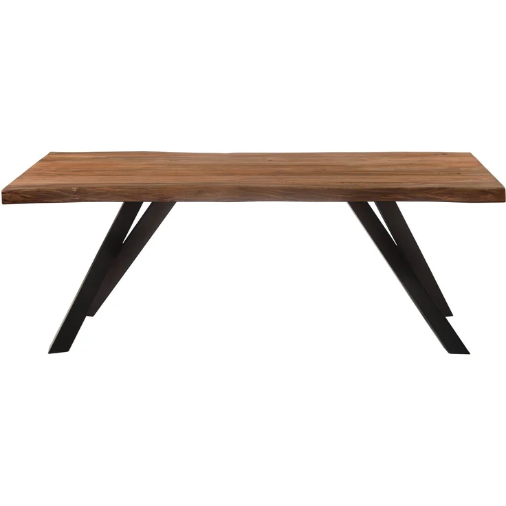 Baumtisch Sheesham 240x100x76 grau gebeizt / A-Gestell anthrazit matt FREEFORM 5 – Bild 7