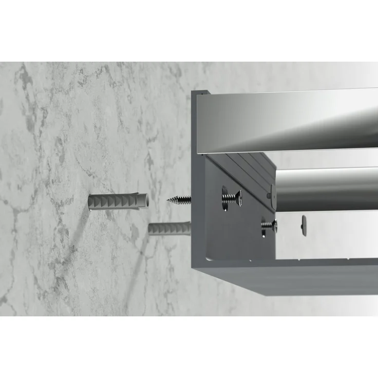 Bernstein Duschkorb DK319 (Badregal / Duschkorb / Duschregal / Ablage für die Dusche / Duschabstellfläche / mit Ablaufschlitz und Duschabzieher / mit Abzieher / Korb, Breite 22 cm / Edelstahl), Farbe wählbar / hochwertig / modernes Design / einfache Mo... – Bild 2